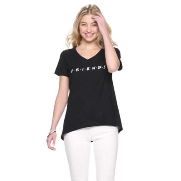 Juniors' Friends V-Neck Graphic Tee - Picture 4 of 4